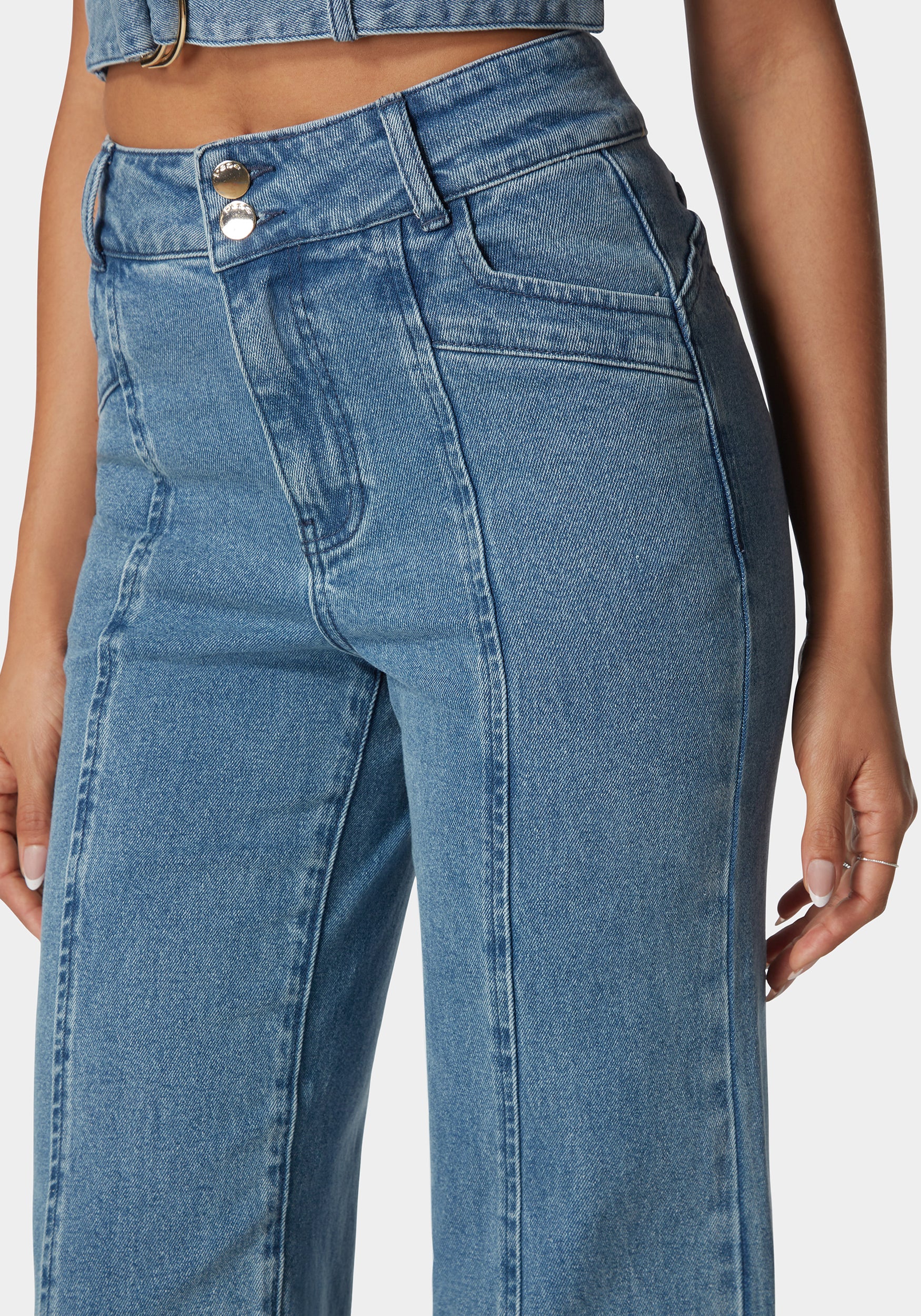 8074-high-waist-seam-detail-ultra-wide-leg-jeans-4.jpg High Waist Seam Detail Ultra Wide Leg Jeans