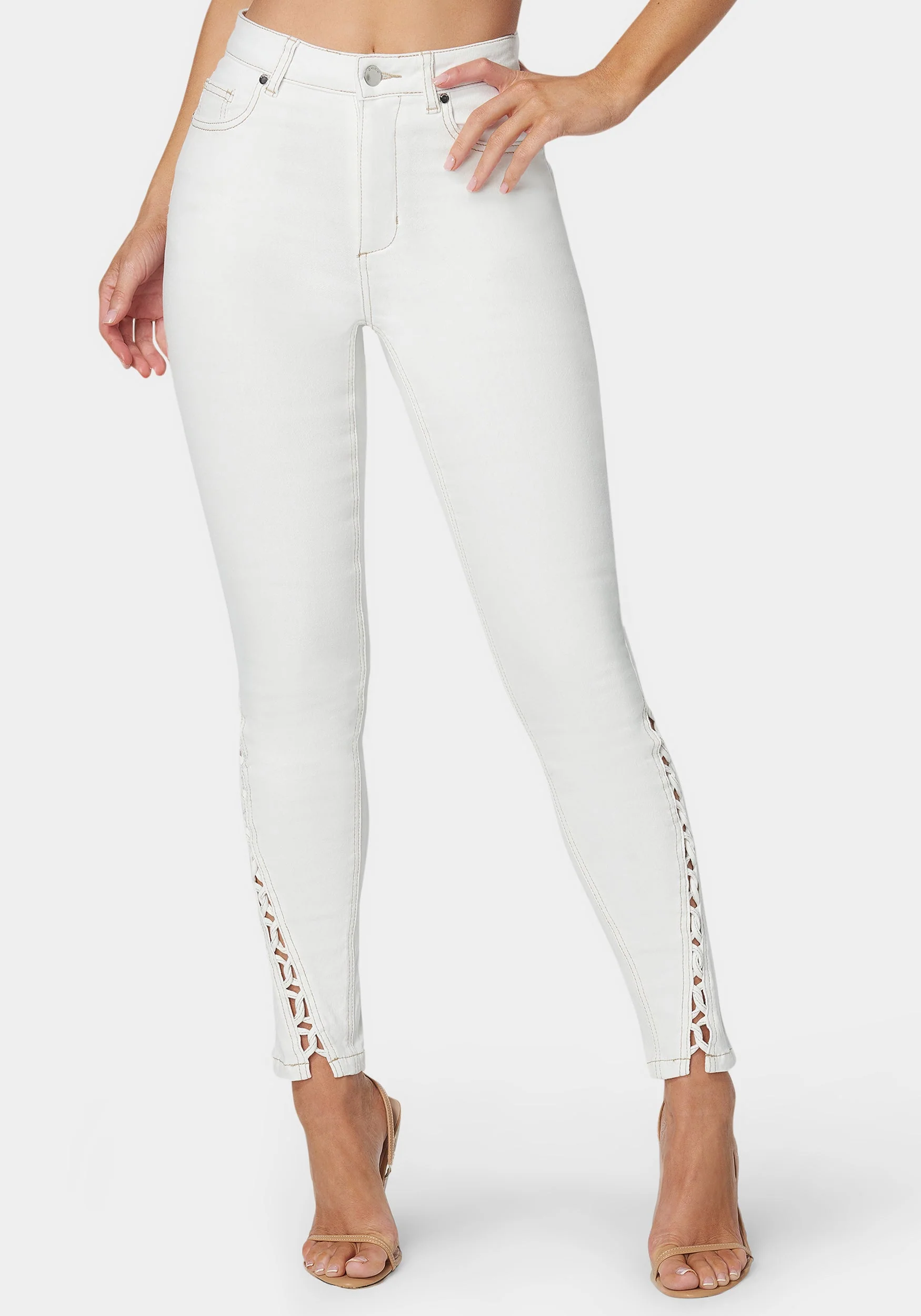 8469-white-high-waist-skinny-leg-jeans-1.webp White High Waist Skinny Leg Jeans