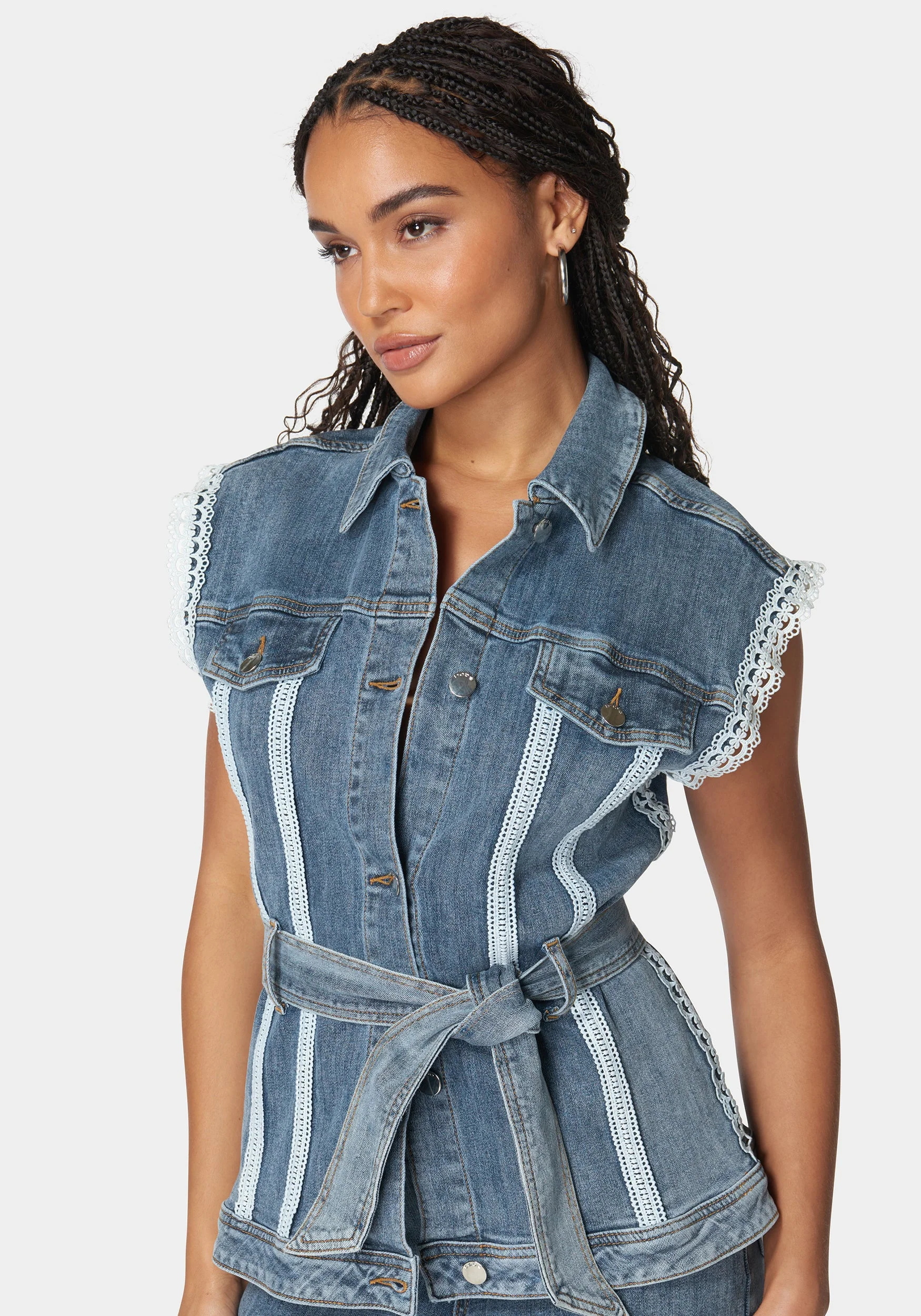 8874-semi-fitted-lace-applique-denim-vest-4.webp Semi Fitted Lace Applique Denim Vest