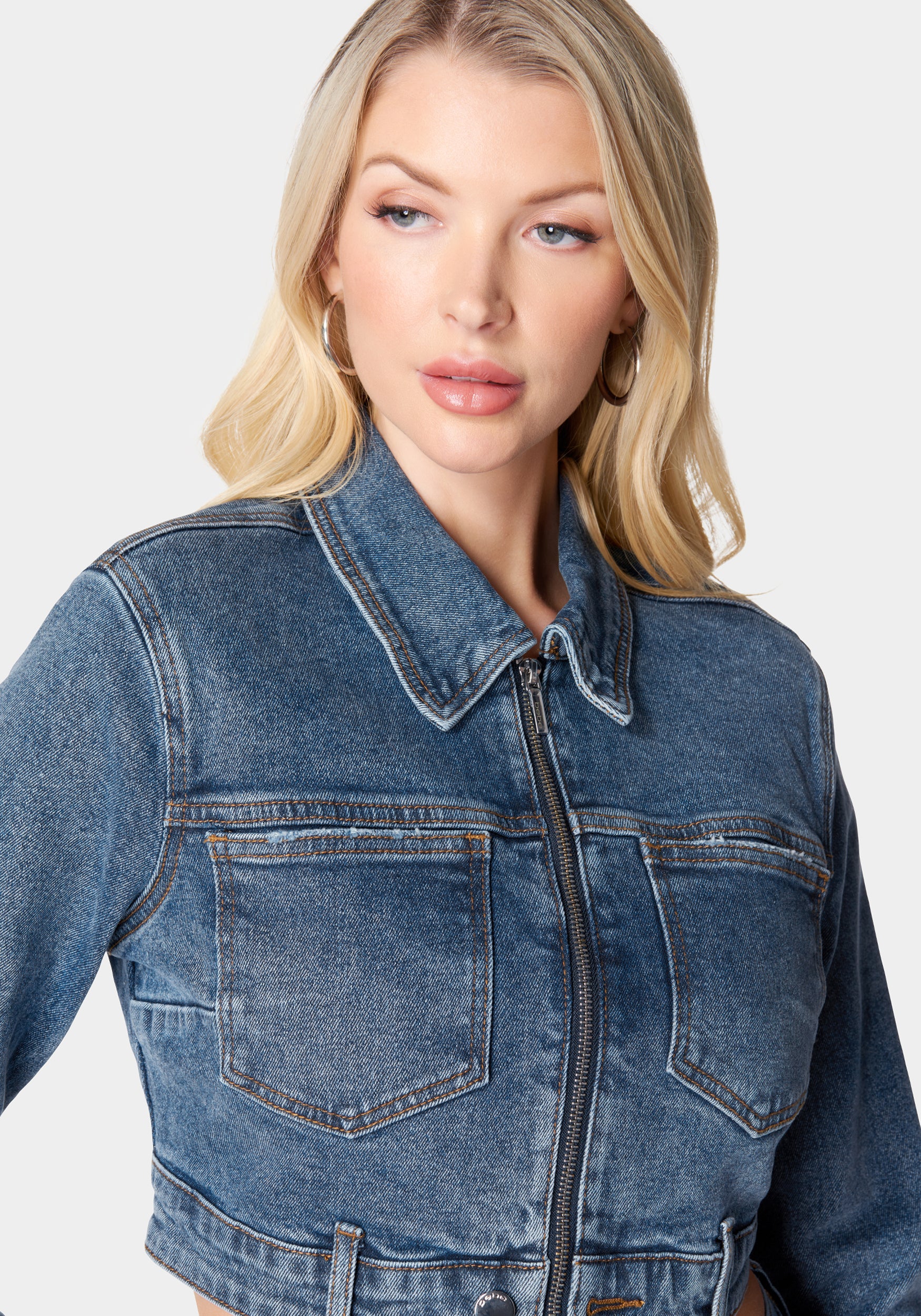 8925-zip-front-patch-pocket-denim-jacket-4.jpg Zip Front Patch Pocket Denim Jacket