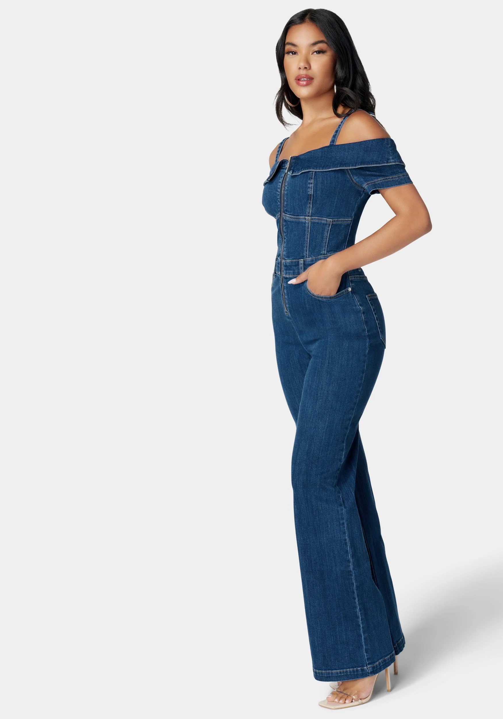 9035-off-shoulder-zip-front-wide-leg-denim-jumpsuit-2.webp Off Shoulder Zip Front Wide Leg Denim Jumpsuit