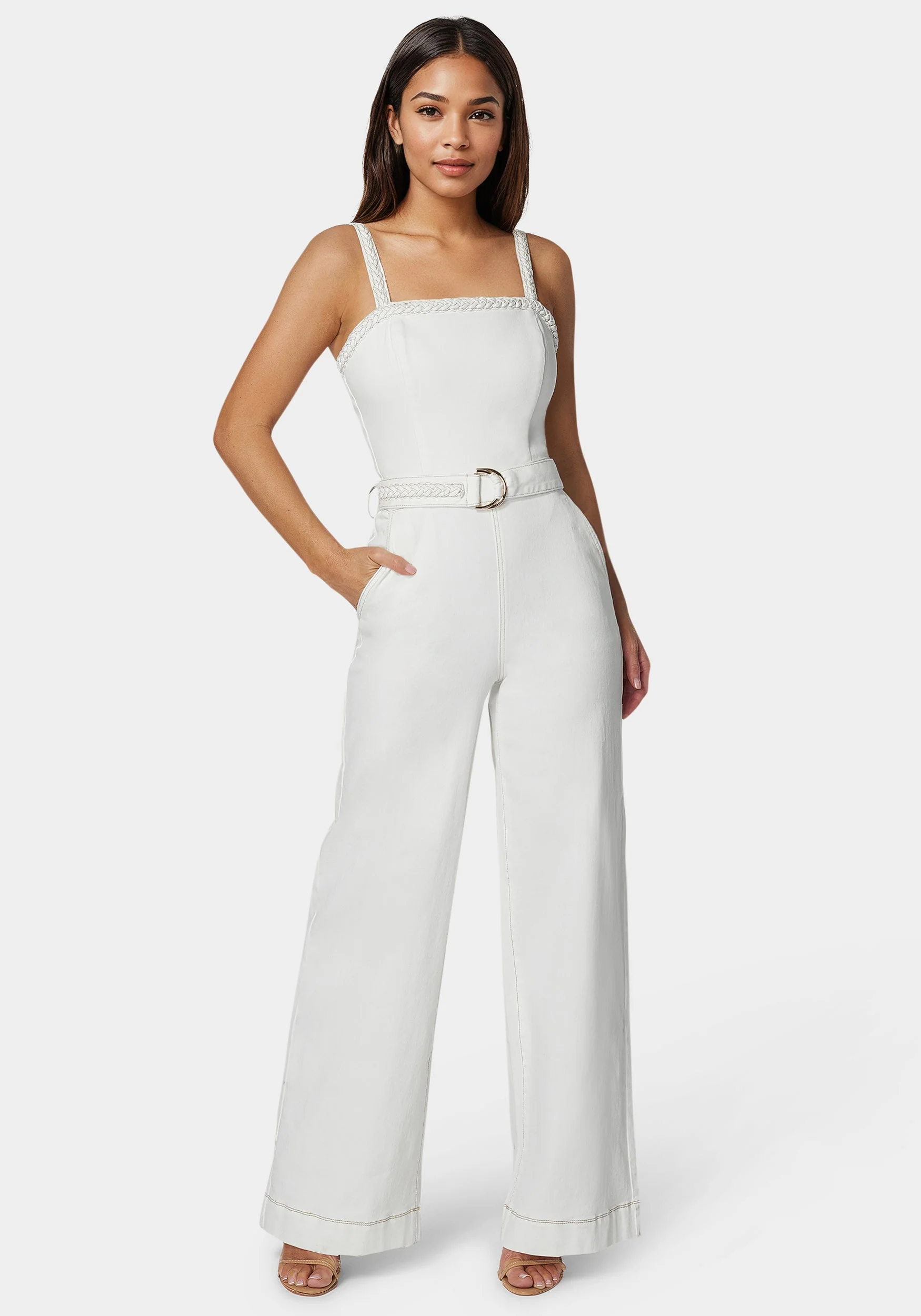 9110-white-braided-wide-leg-denim-jumpsuit-1.webp White Braided Wide Leg Denim Jumpsuit