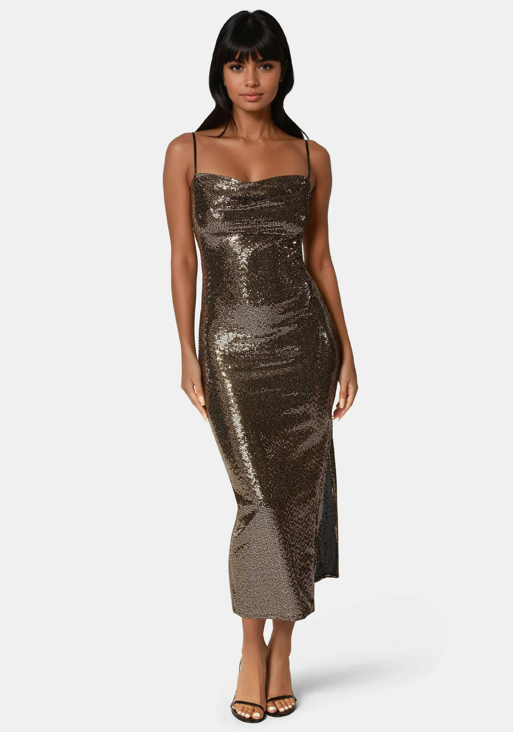 Spaghetti Gown Long Slim Maxi