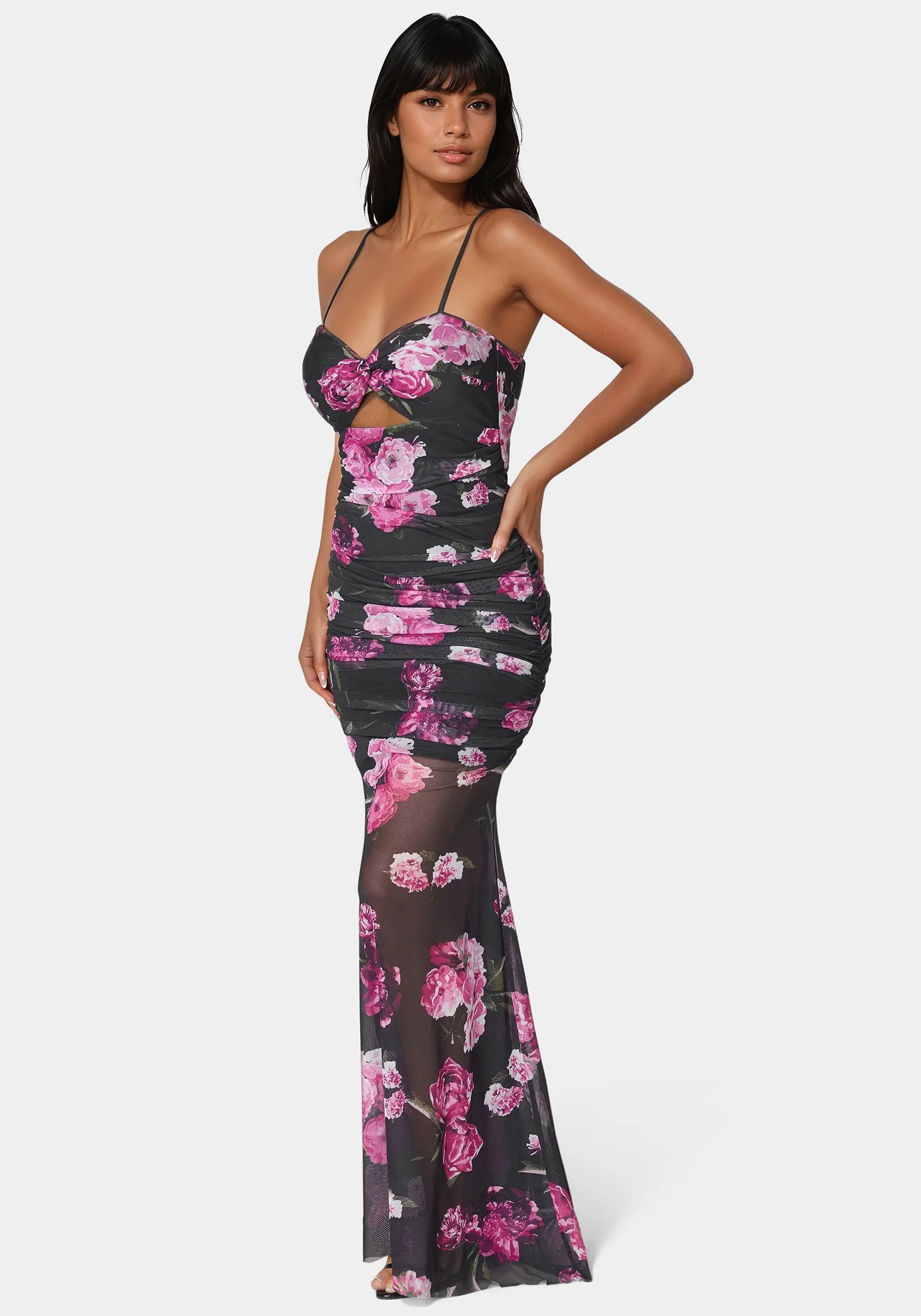 9274-twist-front-mermaid-mesh-gown-2.webp Twist Front Mermaid Mesh Gown