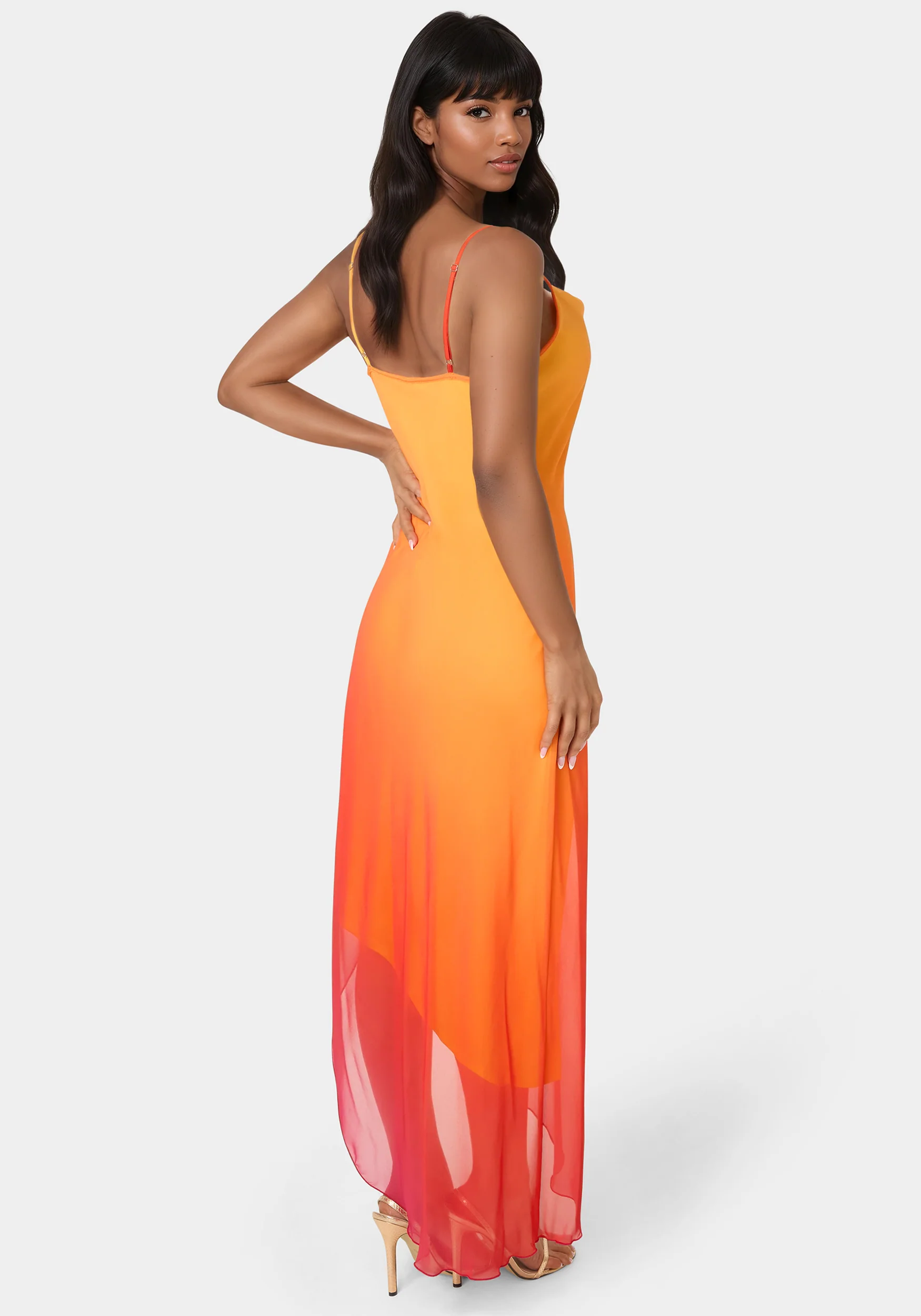 9594-ombre-chiffon-cowl-dress-4.webp Ombre Chiffon Cowl Dress