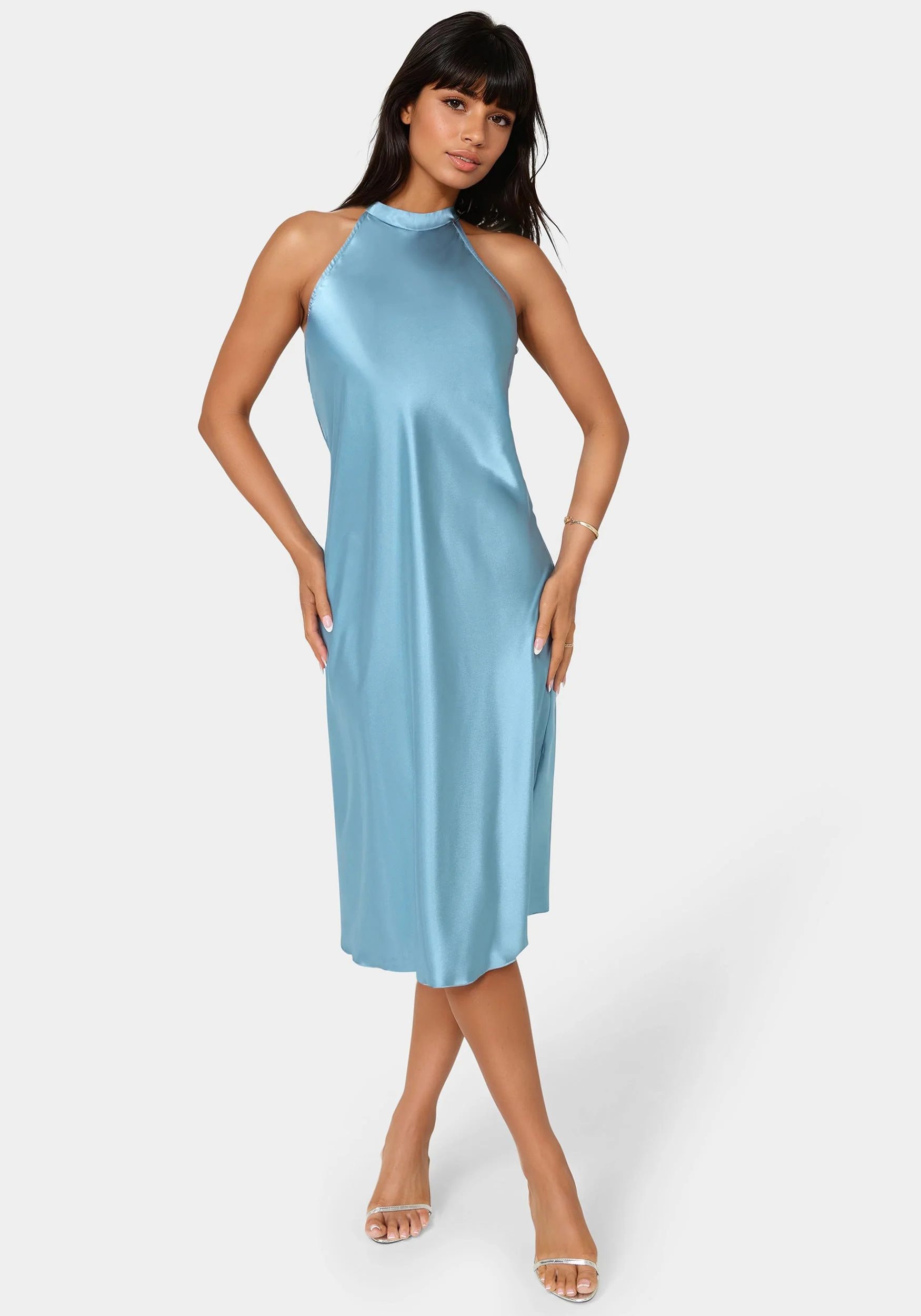 Satin Halter Dress