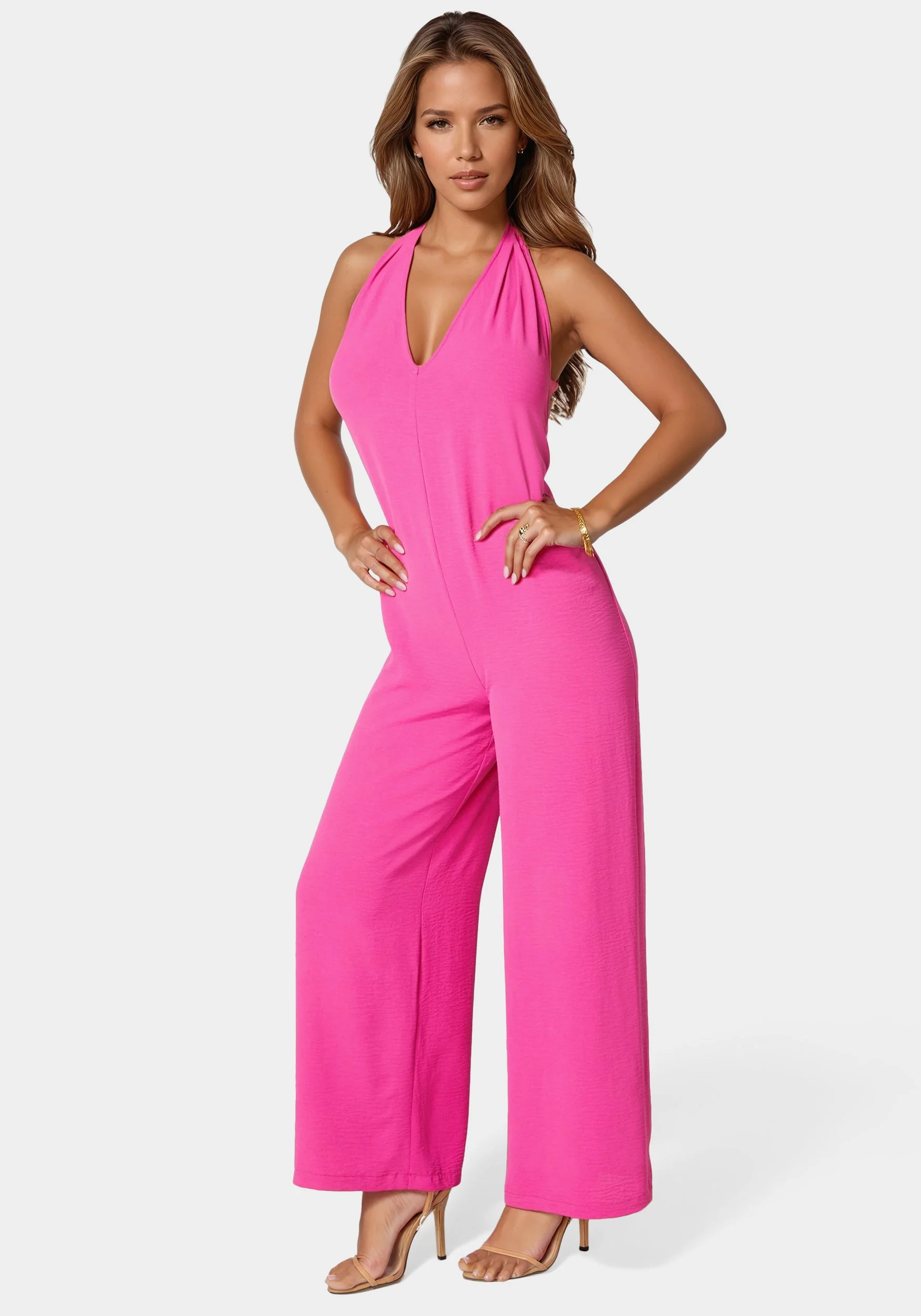 Airflow Halter Wide Leg Jumpsuit