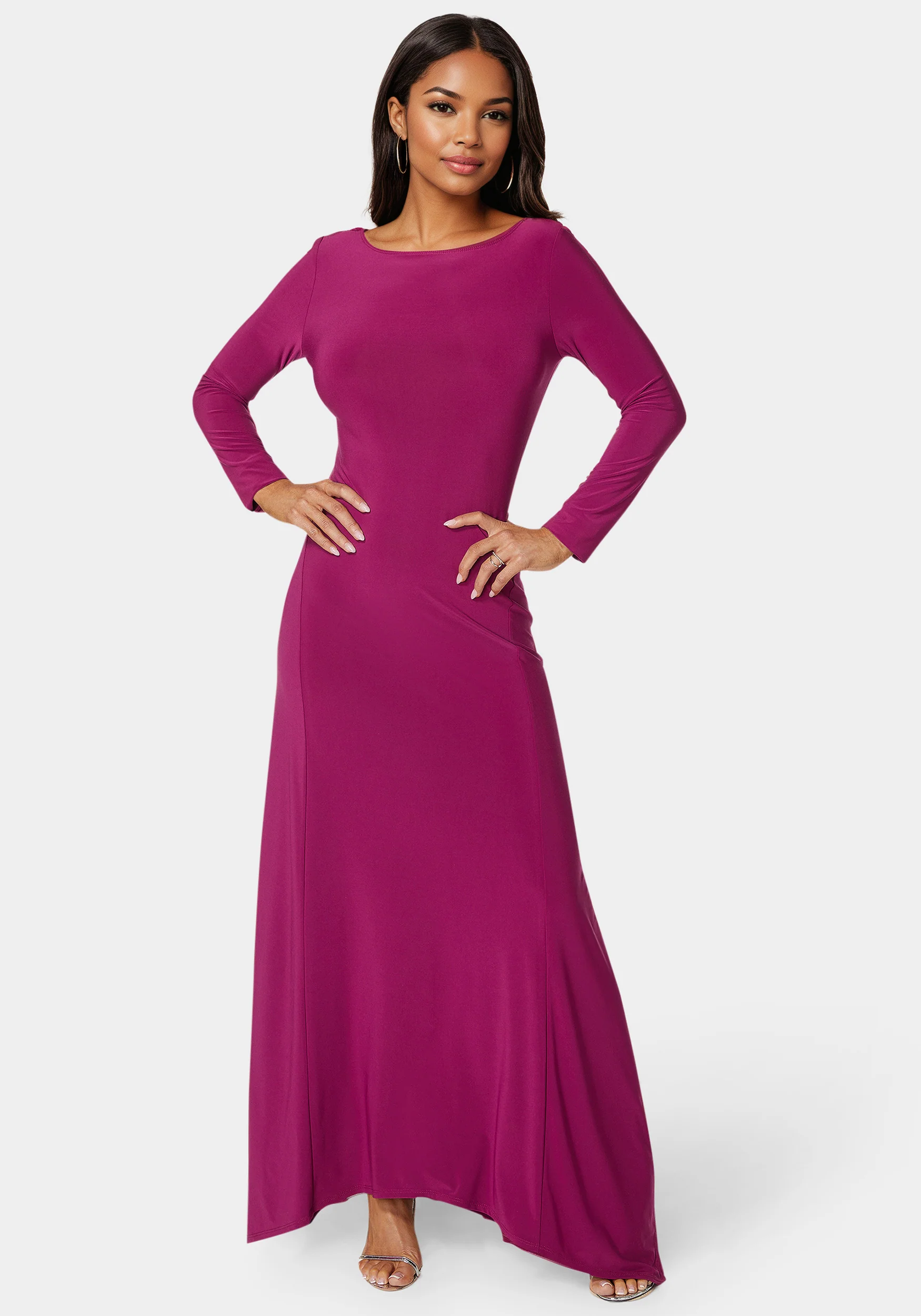 Sharkbite Cowl Back Ankle Dress